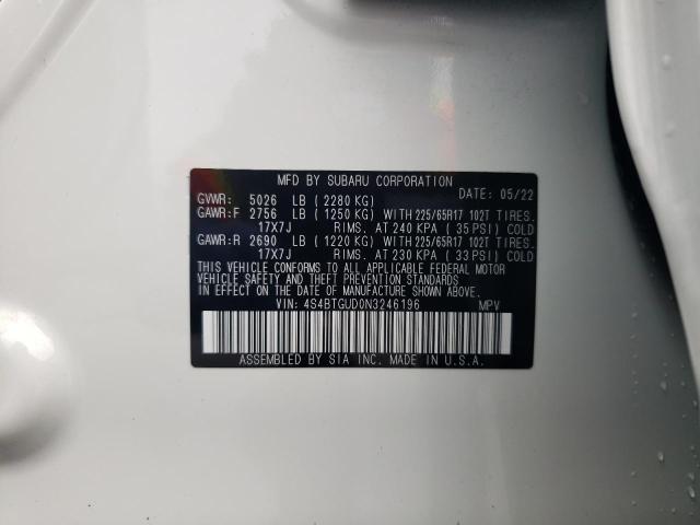 2022 SUBARU OUTBACK WI 4S4BTGUD0N3246196