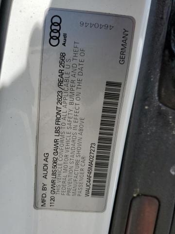 2021 AUDI S4 PRESTIG WAUC4AF45MA027273