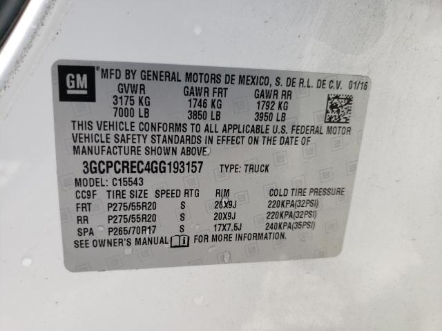 2016 CHEVROLET SLVRD 1500 3GCPCREC4GG193157