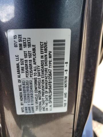 2015 HONDA ODYSSEY TO - 5FNRL5H94FB123647