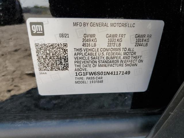 2022 CHEVROLET BOLT EV 1L 1G1FW6S01N4117149