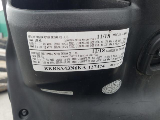 2019 YAMAHA YW50 F RKRSA43N6KA127474