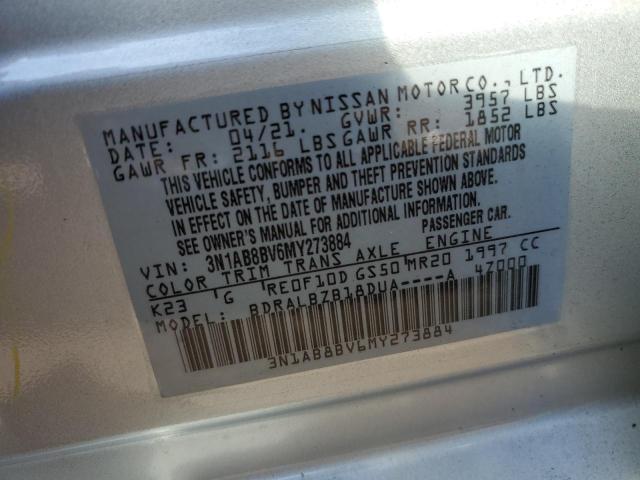 2021 TOYOTA SENTRA 3N1AB8BV6MY273884