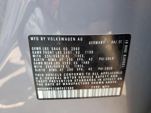 2021 VOLKSWAGEN ID.4 PRO WVGRMPE23MP031900