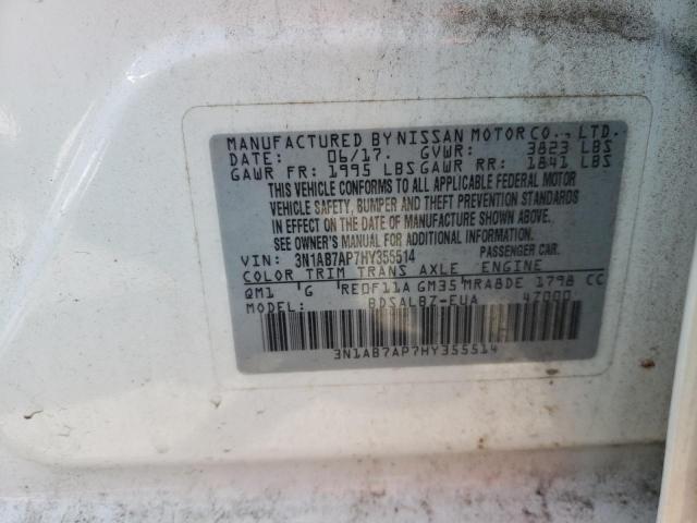 3N1AB7AP7HY355514 NISSAN SENTRA 2017