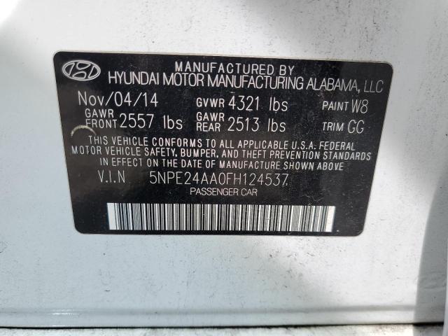 2015 HYUNDAI SONATA 2.0 5NPE24AA0FH124537