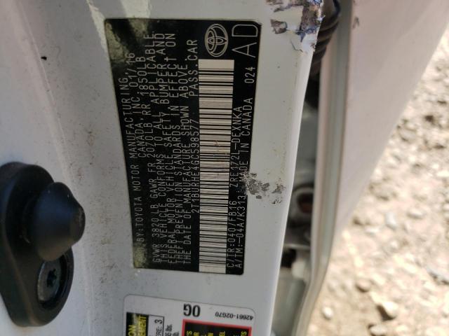 2016 TOYOTA CORLLA L L 2T1BURHE4GC598577