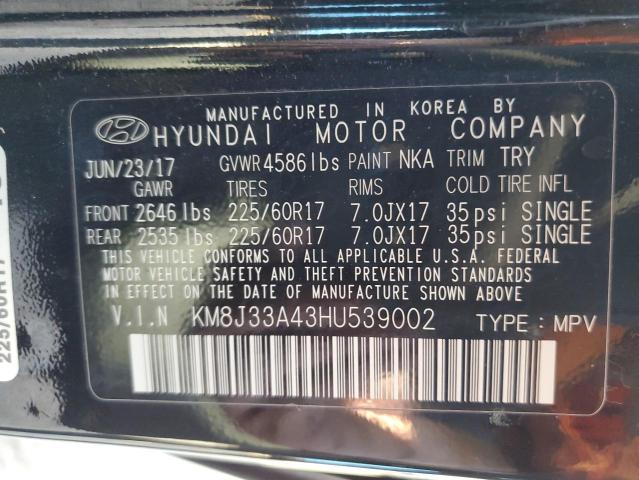 KM8J33A43HU539002 Hyundai Tucson Limited