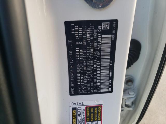 2018 HONDA CLARITY TO JHMZC5F39JC003202