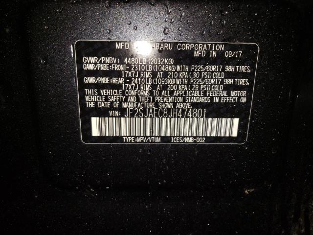 JF2SJAEC8JH474801 Subaru Forester 2.5i Premium