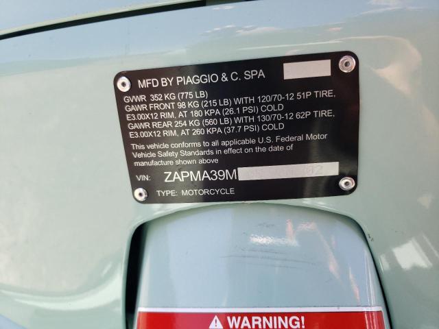 2022 PIAGGIO VESPA ZAPMA39M6N5101302