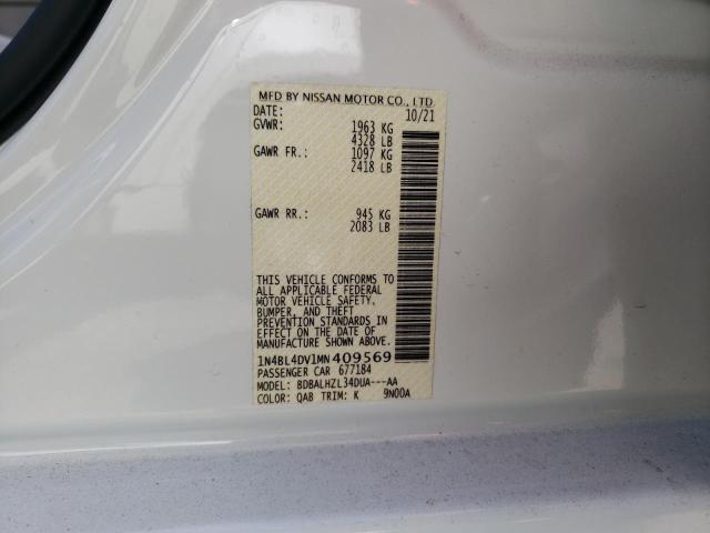 2021 NISSAN ALTIMA SV - 1N4BL4DV1MN409569