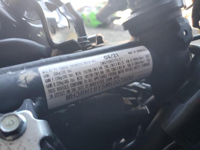 2021 YAMAHA YZFR3 A MH3RH18Y5MK007800