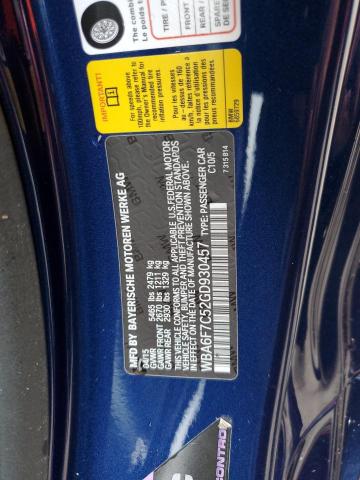 2016 BMW 650 XI WBA6F7C52GD930457
