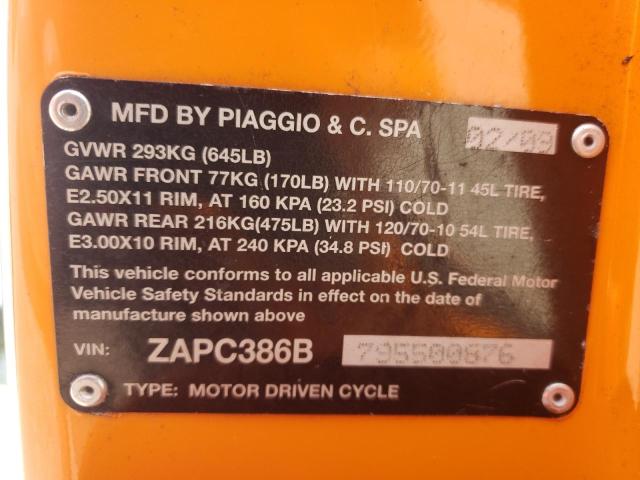 2009 VESPA LX 50 ZAPC386B795500876