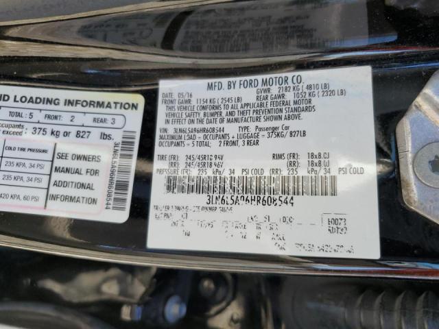 2017 LINCOLN MKZ PREMIE 3LN6L5A96HR608544