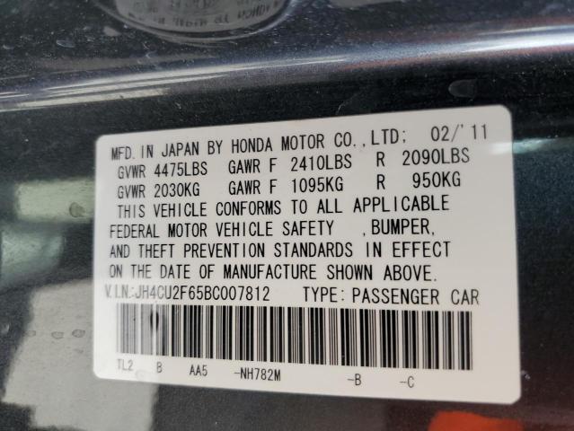 VIN: JH4CU2F65BC007812 Auction: COPART Lot: 59593252 Location: CO - DENVER SOUTH VIN: JH4CU2F65BC007812 ACURA TSX 2011 BLACK Photo 10