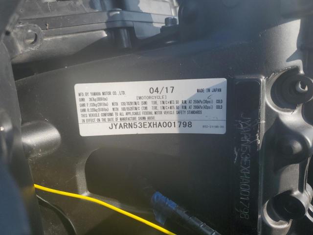2017 YAMAHA FZ09 JYARN53EXHA001798
