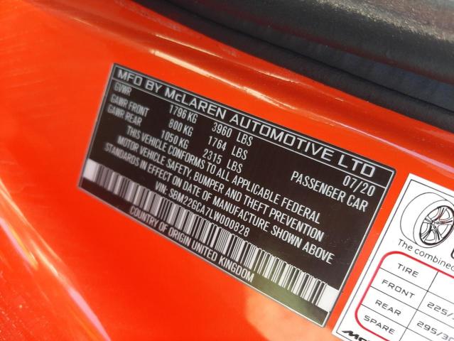 2020 MCLAREN AUTOMOTIVE GT SBM22GCA7LW000828