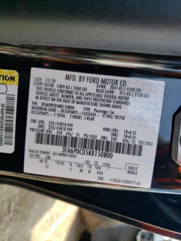 3FA6P0CD5KR150800 Ford FUSION SEL