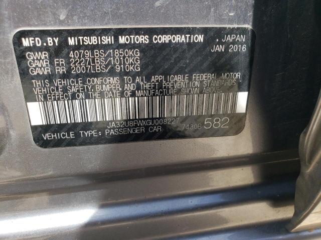2016 MITSUBISHI LANCER GT JA32U8FWXGU008227