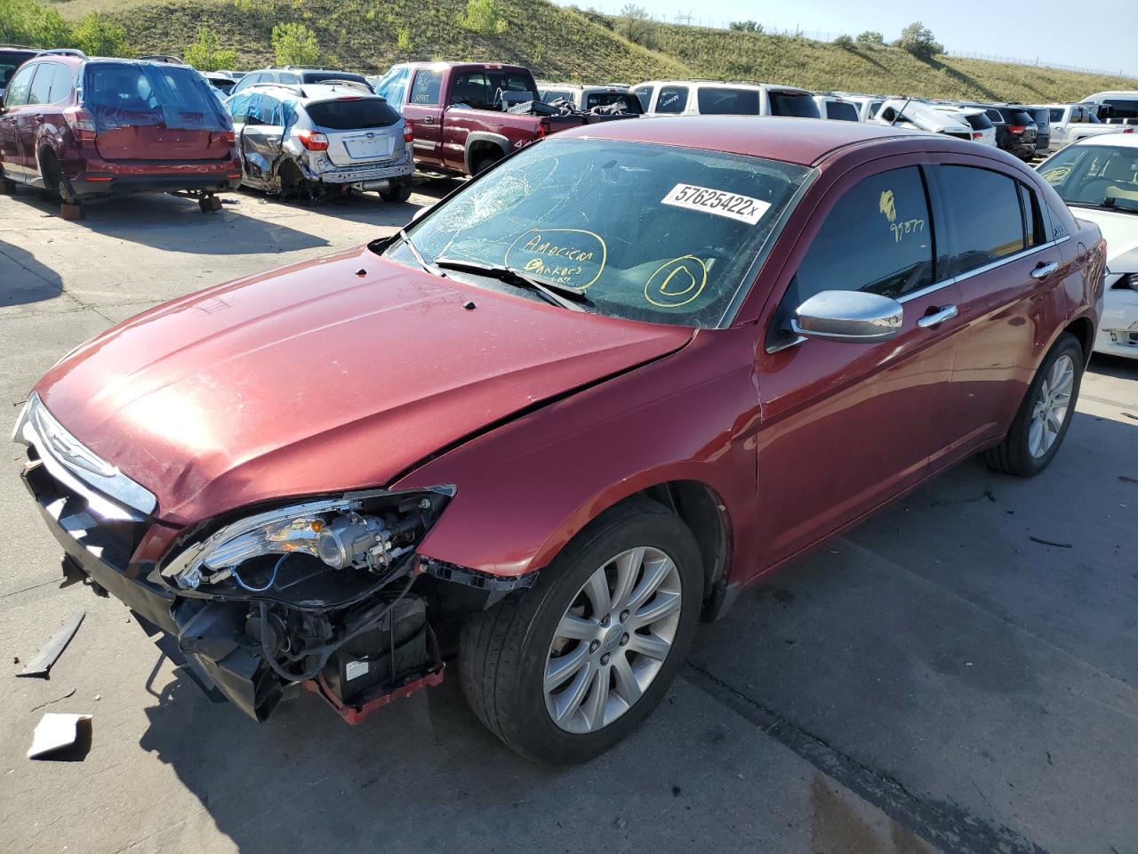 2013 Chrysler 200 Limited VIN: 1C3CCBCBXDN721551 Lot: 57625422