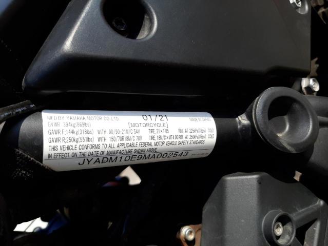 2021 YAMAHA XTZ690 JYADM10E9MA002543