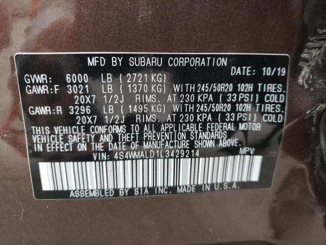 4S4WMALD1L3429214 Subaru Ascent Limited