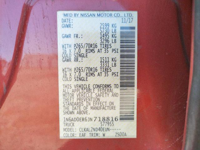 2018 NISSAN FRONTIER S - 1N6AD0ER6JN718816