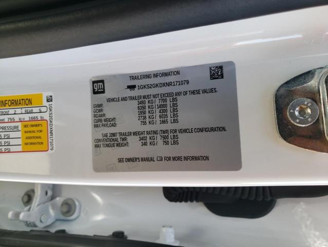 2022 GMC YUKON XL K - 1GKS2GKDXNR171079