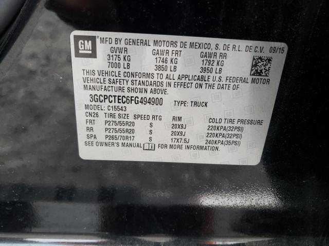 2015 CHEVROLET SILVRK1500 3GCPCTEC6FG494900