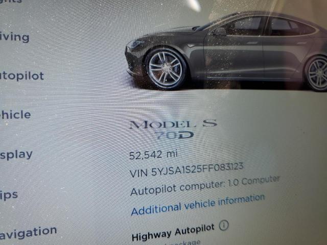 2015 TESLA MODEL S 70 5YJSA1S25FF083123