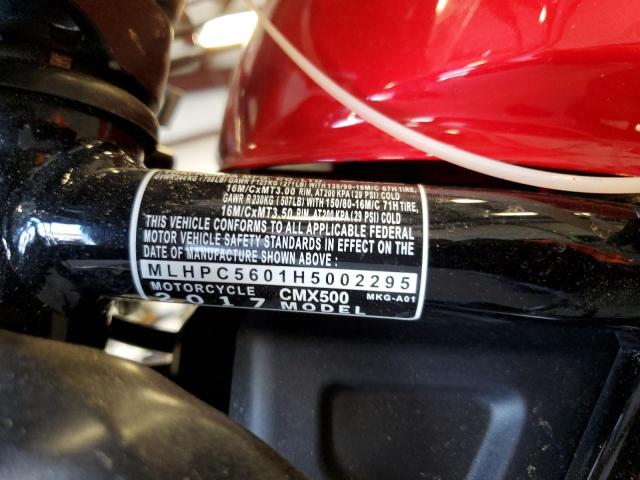 2017 HONDA CMX500 MLHPC5601H5002295