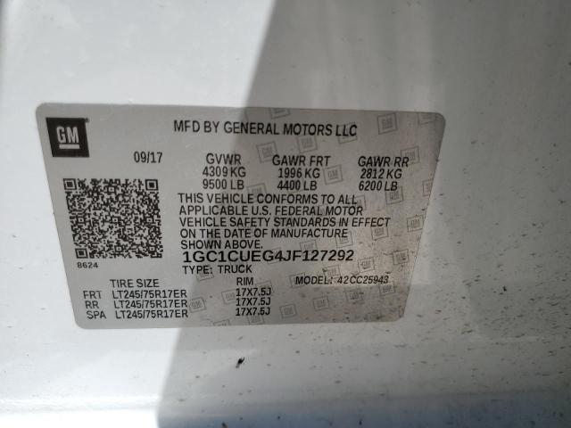 2018 CHEVROLET SILVERADO - 1GC1CUEG4JF127292