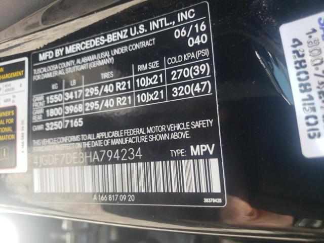 2017 MERCEDES-BENZ GLS 550 4M 4JGDF7DE3HA794234