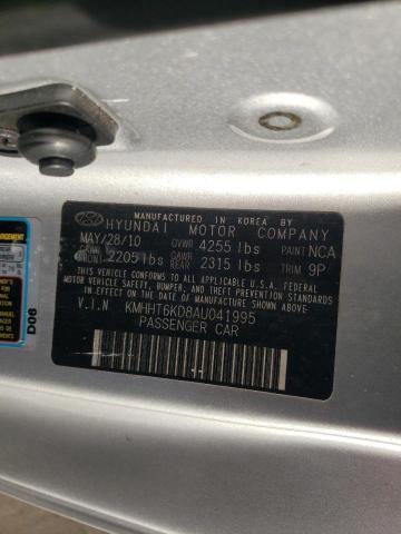 VIN: KMHHT6KD8AU041995 Auction: COPART Lot: 76985773 Location: SC - COLUMBIA KMHHT6KD8AU041995 HYUNDAI GENESIS 2010 SILVER Photo 10