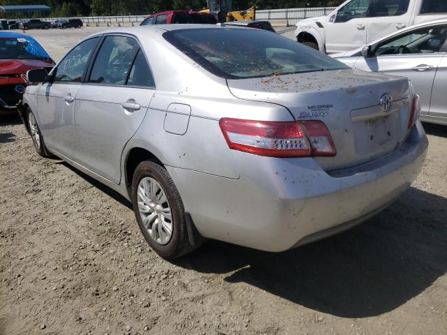 VIN: 4T1BF3EK9AU023477 Auction: COPART Lot: 71834453 Location: SC - SPARTANBURG 4T1BF3EK9AU023477 TOYOTA CAMRY 2010 SILVER Photo 3