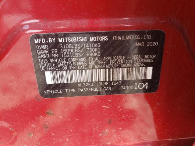 2020 MITSUBISHI MIRAGE ML32F3FJ9LHF11243