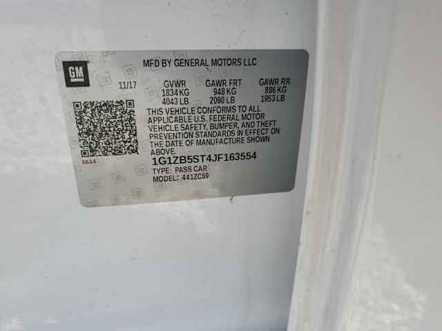 2018 CHEVROLET MALIBU L 1G1ZB5ST4JF163554