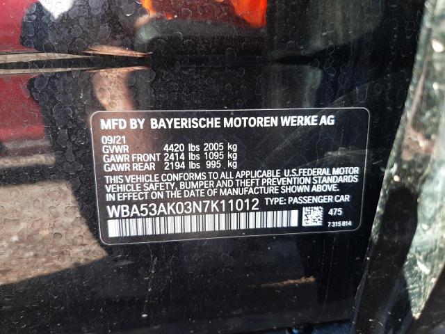 2022 BMW 228I WBA53AK03N7K11012