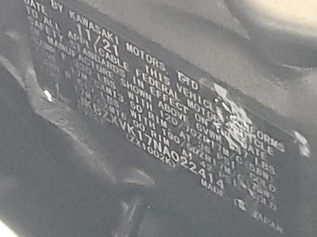 2022 KAWASAKI ZX1002 K JKBZXVK17NA022414