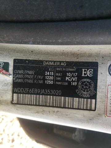 2018 MERCEDES-BENZ E 43 4MATI - WDDZF6EB9JA353020