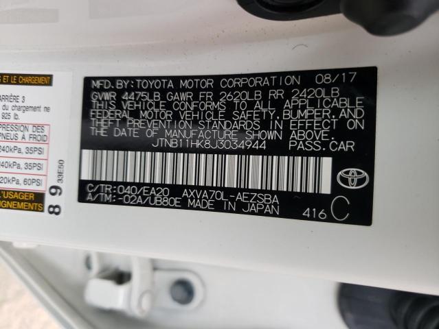 2018 TOYOTA CAMRY L/LE JTNB11HK8J3034944