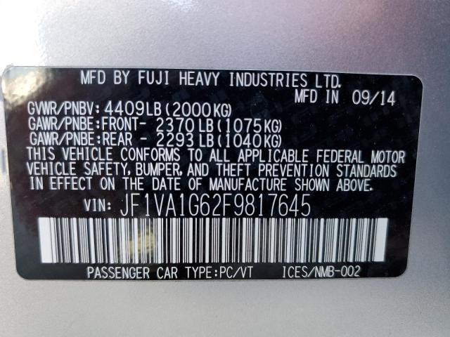 JF1VA1G62F9817645 Subaru Wrx Limited