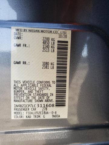 2020 NISSAN LEAF SV PL 1N4BZ1CP7LC311608