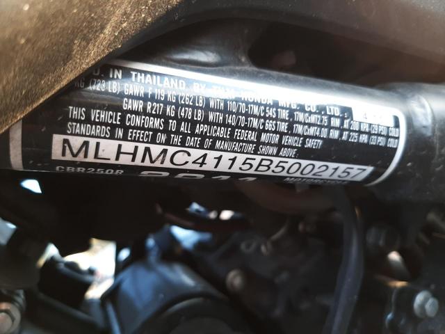 2011 HONDA CBR250 R MLHMC4115B5002157