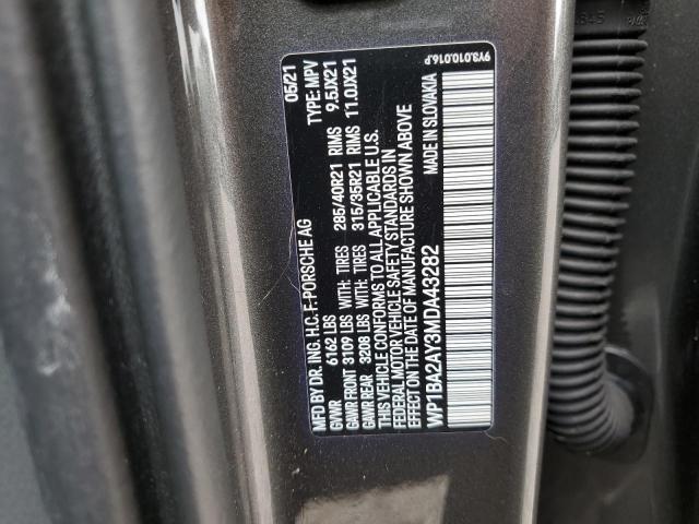 2021 PORSCHE CAYENNE CO WP1BA2AY3MDA43282