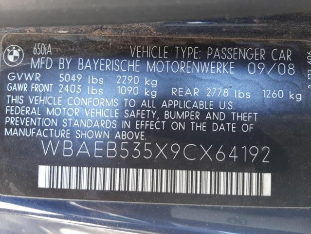 2019 BMW 650 I WBAEB535X9CX64192