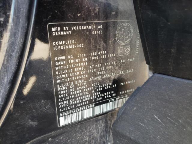 2016 VOLKSWAGEN TIGUAN TRE WVGKV7AXXGW033086