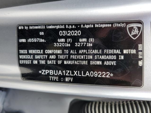 2020 LAMBORGHINI URUS ZPBUA1ZLXLLA09222